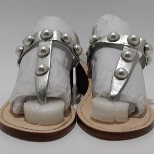 Kate Spade New York White Pearl Button - Silver Sa